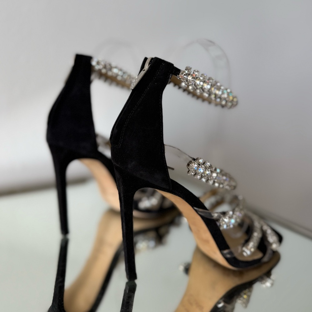EUC JIMMY CHOO Josefine Crystal Strappy Cocktail Stiletto Sandals - Picture 9 of 15